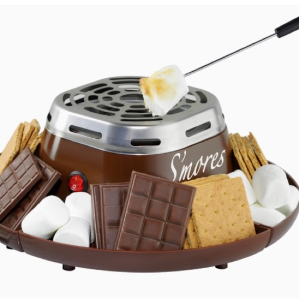 Nostalgia Tabletop Indoor Electric S'mores Maker, Marshmallow Roasting Sticks